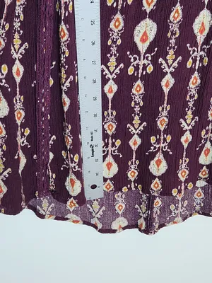 Knox Rose Purple Print Boho Mini Dress Size Medium Flaw thumbnail 9