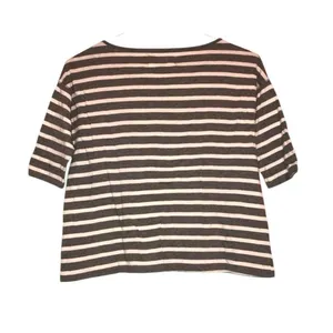Abercrombie & Fitch Striped Embellished Cropped Shirt‎ thumbnail 3