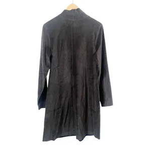 Everlane Black The‎ Velour Mock Neck Long Sleeve Mini Dress thumbnail 4