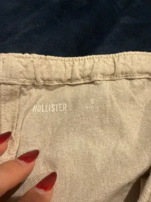 Hollister Cream Linen Pants Size S thumbnail 3