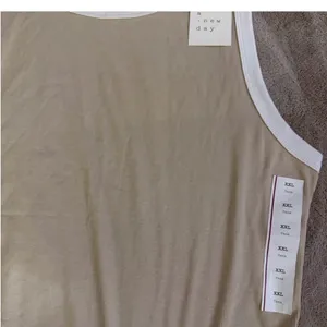 NWT Bundle of 3 Women's Cream Tank Top ribbed white trim thumbnail 3
