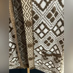 Alpaca Yarn Cardigan Sweater Made in Peru Large Knitted Button Down thumbnail 3