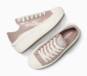 Converse Chuck Taylor‎ All Star Platform Sneakers Metallic Pink Silver Size 8.5 thumbnail 1