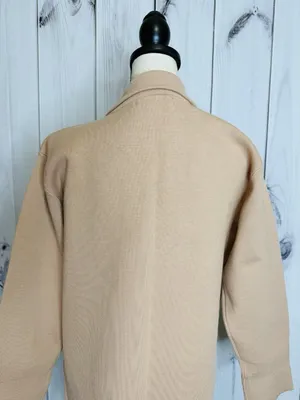 ANRABESS Long Cardigan Women’s Sz L Tan Open Front Duster Sweater Coat Pockets thumbnail 5