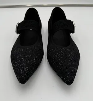 VIVAIA Black Shimmer Pointed Toe Mary Jane Flats Women’s Size 41.5 thumbnail 1