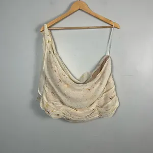New torrid Chiffon Foil One Shoulder Crop Top star clusters size 2x thumbnail 4