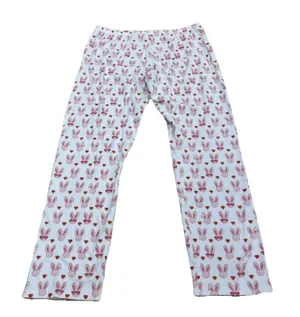 Roller Rabbit Love Bunnies Ladies 2 Piece Pajama PJ Set Pink White Size Large thumbnail 12