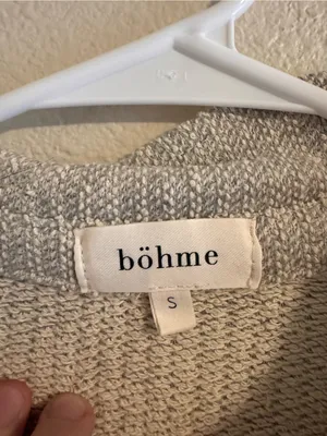 Bohme Casual Button-Down Shirt Jacket in Beige with Frayed Pocket Detail thumbnail 2