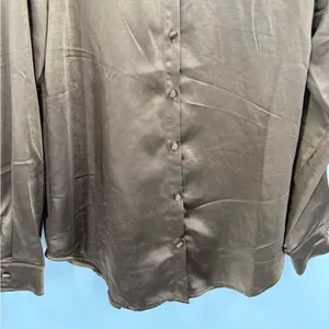 Princess Polly Brown Statin Brown Long Sleeve Button Up Business Blouse Size 4 thumbnail 5