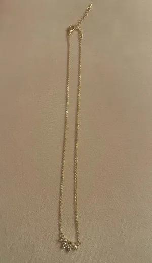 Etsy Necklace with faux diamonds thumbnail 2