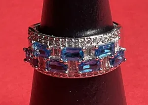 Bomb Party RG54578 “Wrapped With Love” Lab Created Spinel Rhodium Sz 9 Ring NWT thumbnail 1