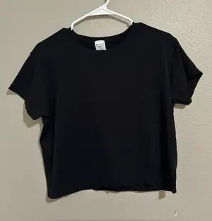 Athleta Black Nylon Athletic Short Sleeve Crewneck Shirt Women’s Size Medium thumbnail 1