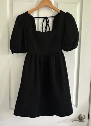 Altar’d State Puff-Sleeve Square Neck Dress thumbnail 1