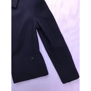 Talbots Wool Blend Blazer Women 10 Black Gold Button Collared Professional thumbnail 5