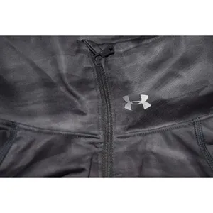 Under Armour Quarter Zip Pullover Women Grey Camo Good Thumbhole Athletic thumbnail 2