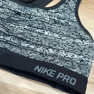 Nike Pro Black and White Dri Fit Sports Bra Women’s Small thumbnail 4