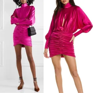 Retrofête Silk Barbara Mini Dress in Orchid Pink size XS NEW $695 thumbnail 9