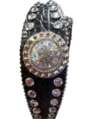 ✨ Blazin Roxx Rhinestone Western Belt – Black | Bling | Cowgirl Glam ✨ thumbnail 4