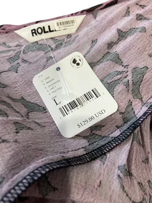 Free People Rollas Sophie Dress Pink Size L NWT Sold Out Boho Spring Cottagecore thumbnail 4
