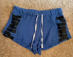 Y2K Victoria’s Secret Pink Sweat Shorts Blue‎ size Medium thumbnail 1