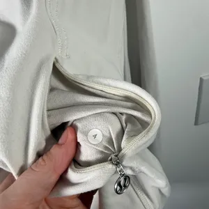 Lululemon Daily Yoga JacketPolar Cream Full Zip Luon Thumbholes‎ Athletic Gym 4 thumbnail 5