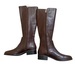Elegant Brown Knee-High Women's Riding Boots preppy equestrian thumbnail 5
