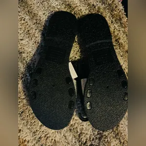 NWT Just Be Women's Glittering Silver Slide Sandals thumbnail 3