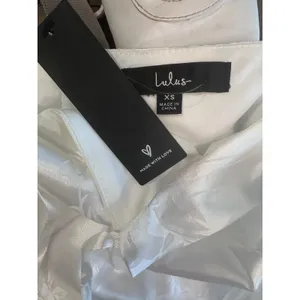 Lulu's On the Dance floor White Jacquard Fringe One-Shoulder Midi Dress XS thumbnail 16