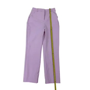 Express High Rise Straight Leg Dress Pants with Belt Pink Lilac NWOT thumbnail 4