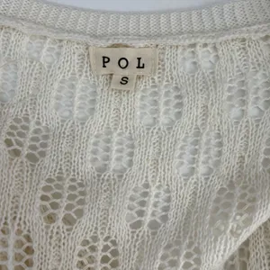 POL Crochet Ivory Beach Cover‎ Up Kimono Cardigan Tassel Tie Waist Size S NWOT thumbnail 3