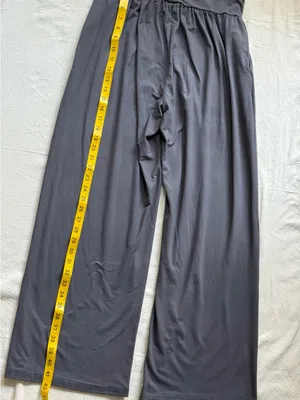 Wide-Leg Lounge Pants in Charcoal — Comfortable Everyday Fit thumbnail 2