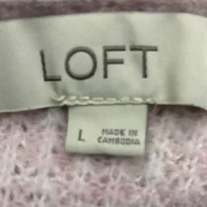 Loft Waffle Knit Turtleneck Pullover Sweater Lavender Purple Relaxed Size L thumbnail 7