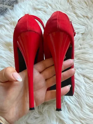 Shoe Dazzle Arya peeptoe pumps Red Size 6 thumbnail 9