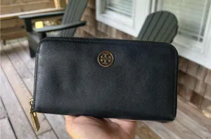 Tory Burch Leather Wallet Black thumbnail 1