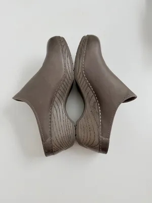 Dansko Clogs Melody Slip On Mules Leather Comfort Travel Burnished Taupe Grey thumbnail 4