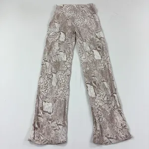 Anthropologie Pants Womens XS Beige Animal Print Dress Wide Leg Viscose Zip thumbnail 2
