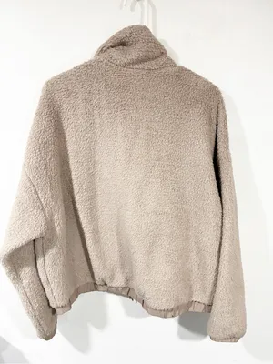 Vuori Tan Sherpa High Pile Fleece Bomber Jacket Size XL thumbnail 5