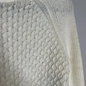 🔆 Talbots off white mock neck knit sweater thumbnail 2