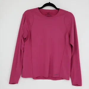 Patagonia Women's Pink Long Sleeve Shirt Size Lage‎ Base Layer Outdoor Hiking thumbnail 1