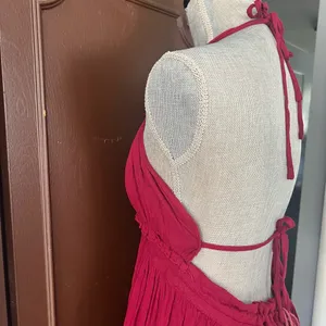 R. Vivimos wine red halter open back swing dress thumbnail 8