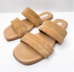 Steve Madden Sandals Womens Size 7 Tan Leather Double Strap‎ Open Toe thumbnail 1