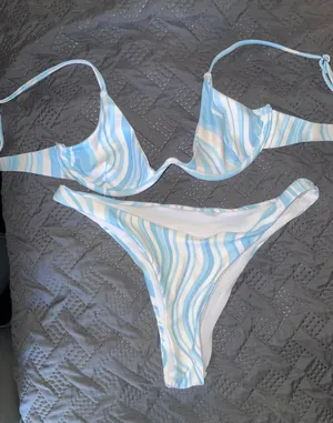 Swimsuit Set Blue Size XS thumbnail 1