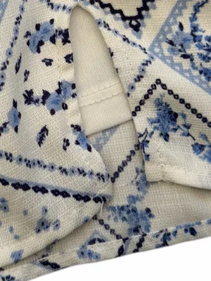 Altar’d State Blue & White Tile Print Dress thumbnail 6