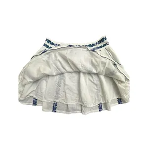 Tory Burch Size 8 Embroidered White Alexandria Skirt Women’s Beaded‎ #E13-5 thumbnail 8