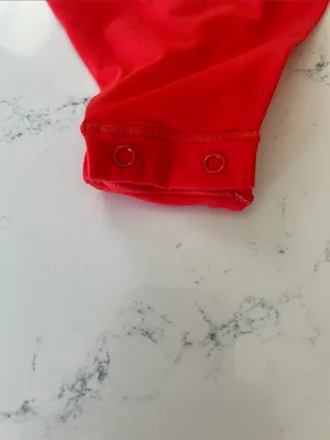 SKIMS Strapless Thong Bodysuit, size Large, Bright Orange/Red, NEW no tag. thumbnail 5