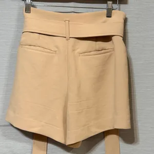 Wilfred Aritzia Tan Beige Paperbag Waist High Rise Belted Shorts Size 6 95396 thumbnail 3
