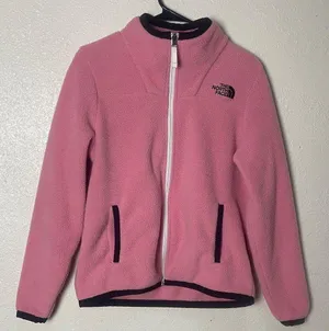 The North Face women’s Pink Zip-Up Fleece Jacket thumbnail 1