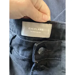 Everlane The Wide Leg Jean Black High Rise Button Fly Ankle Pants Size 26 Ankle thumbnail 7
