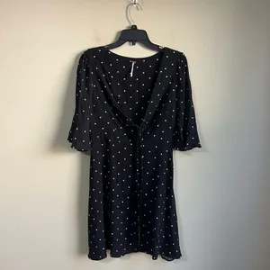 Free people all yours polka‎ dot black dress 2 thumbnail 3
