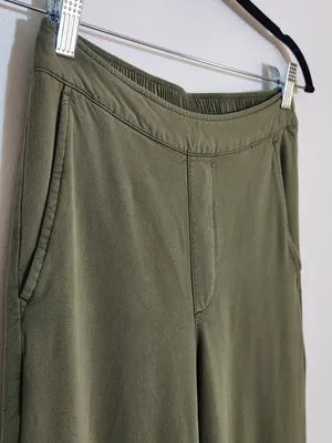 Old Navy Womens Olive Green High Rise Wide Leg Pull-On Pants Size Small thumbnail 3